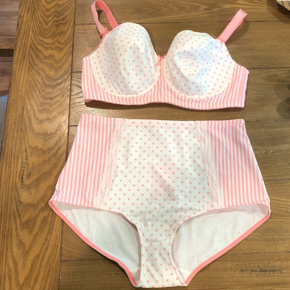 NWT Plus Size Longline High-Waisted Lingerie Set